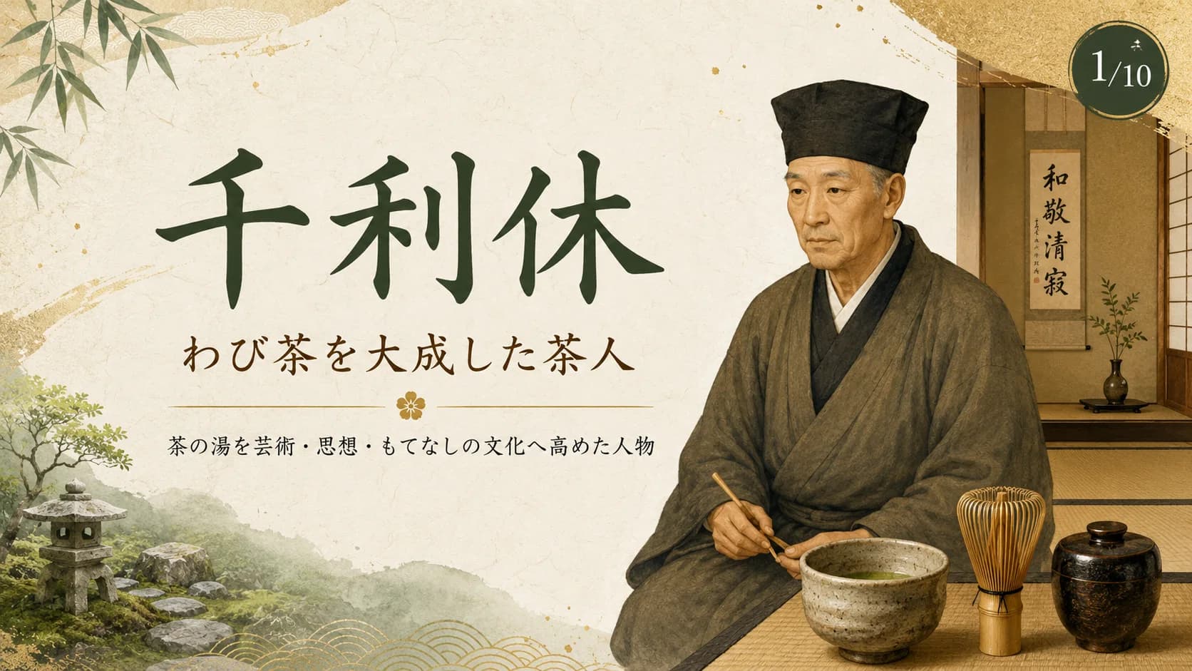 千利休 — わび茶を大成した茶人