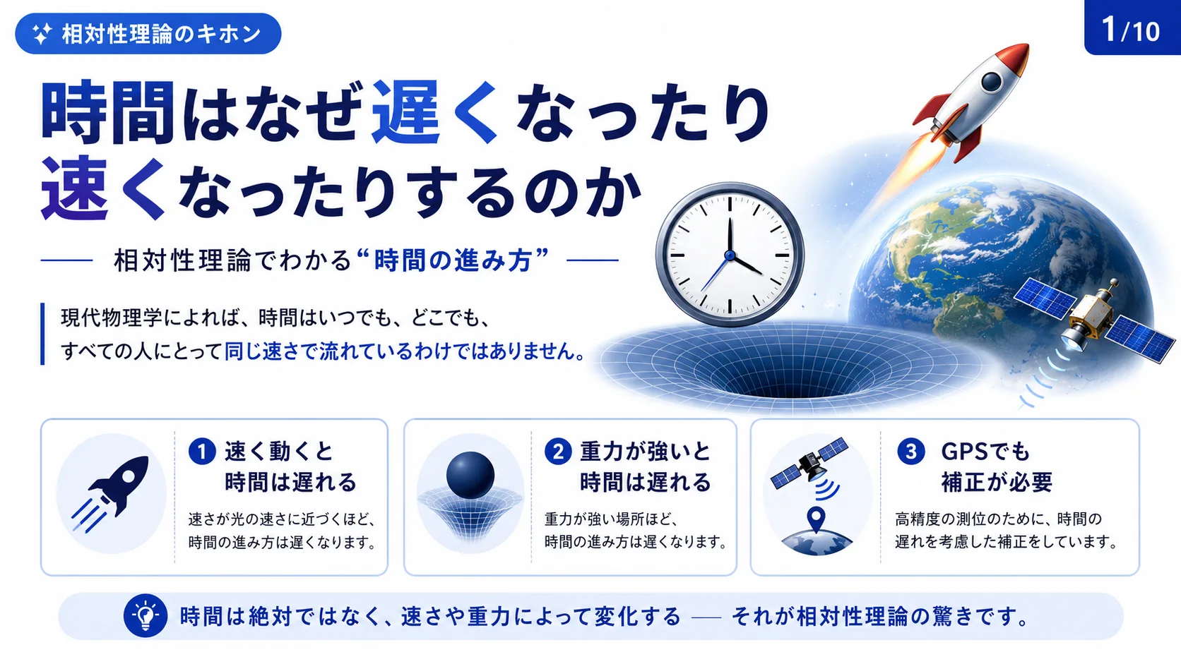 時間はなぜ遅くなったり速くなったりするのか