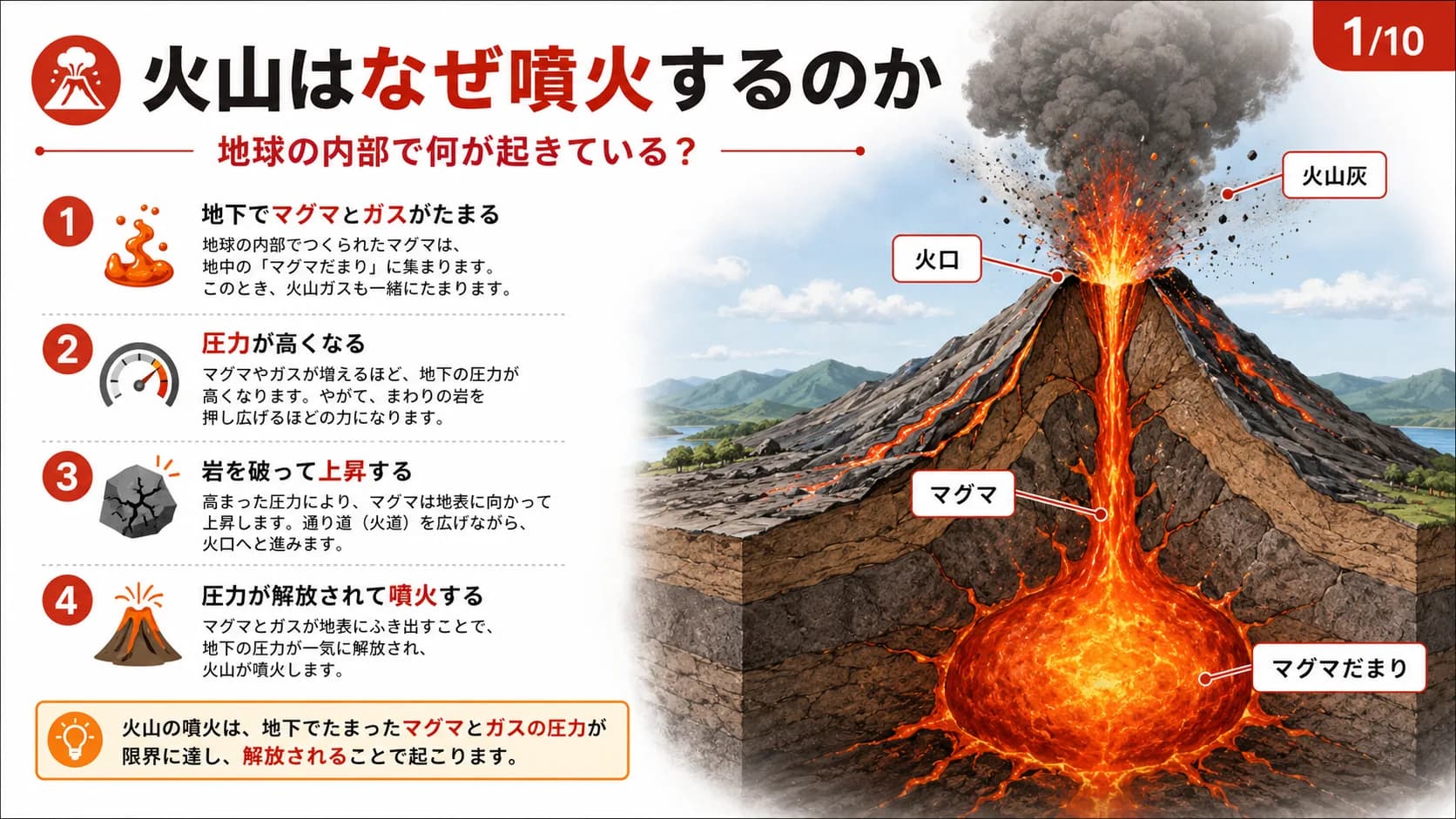 火山はなぜ噴火するのか